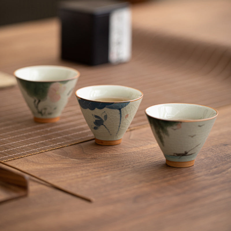 Buddha Stones Cachi Barca Koi Pesce Loto Tazza da tè in ceramica Kung Fu Tazza da tè 50ml