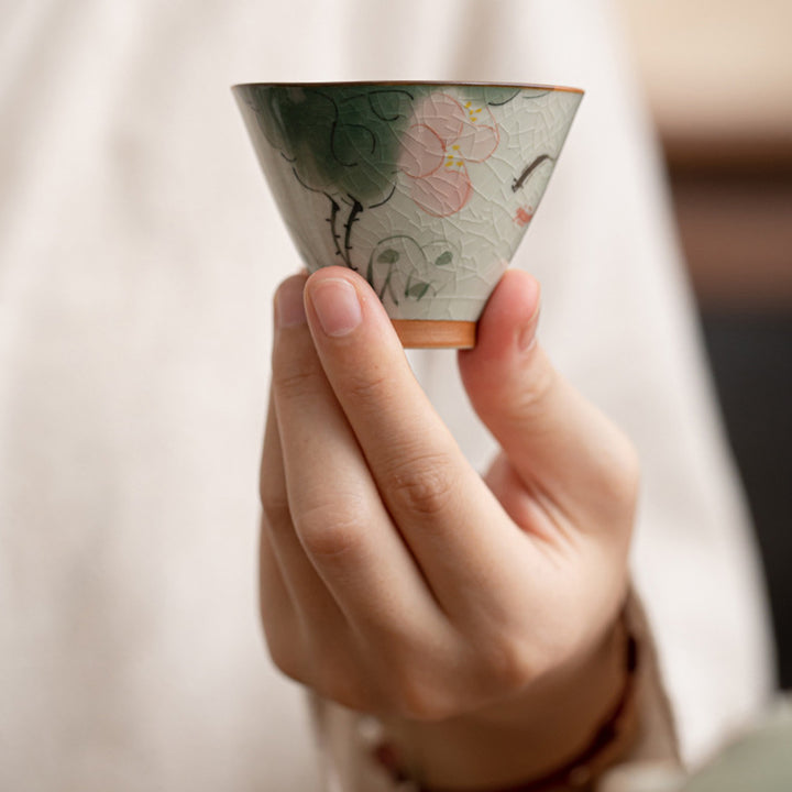 Buddha Stones Cachi Barca Koi Pesce Loto Tazza da tè in ceramica Kung Fu Tazza da tè 50ml
