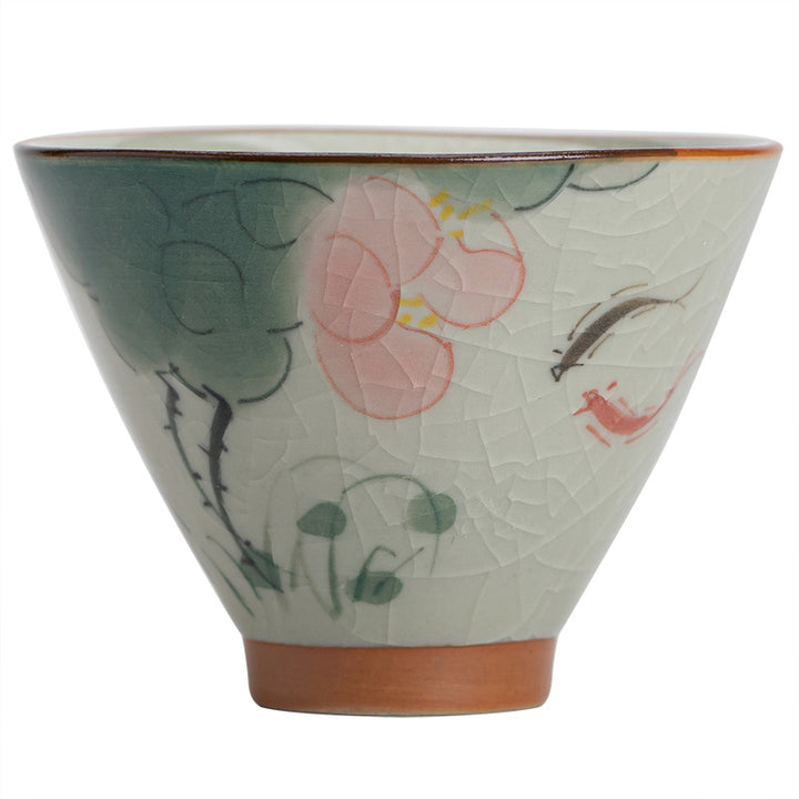 Buddha Stones Cachi Barca Koi Pesce Loto Tazza da tè in ceramica Kung Fu Tazza da tè 50ml