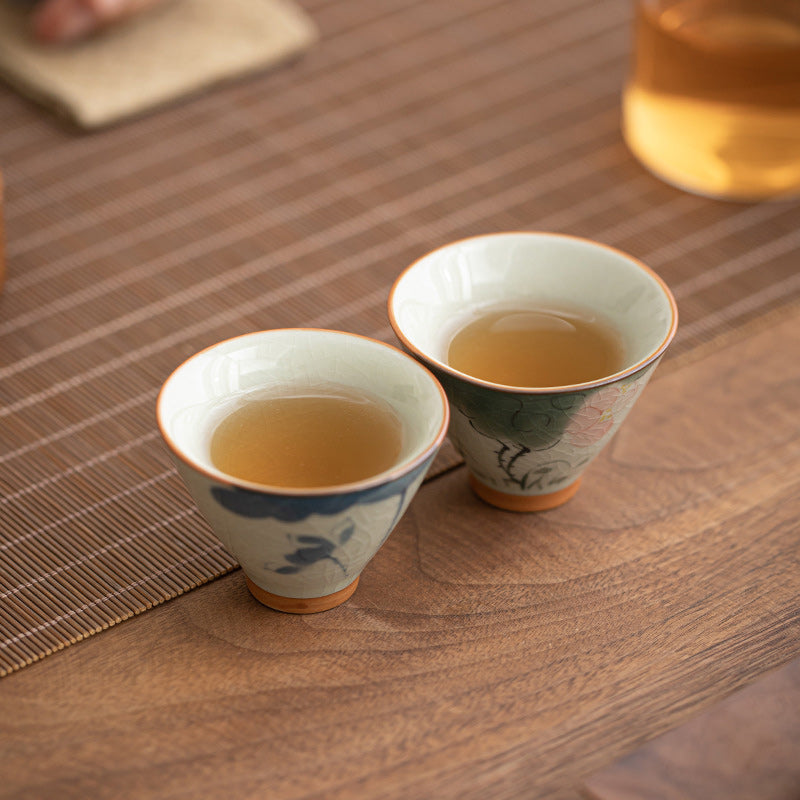Buddha Stones Cachi Barca Koi Pesce Loto Tazza da tè in ceramica Kung Fu Tazza da tè 50ml