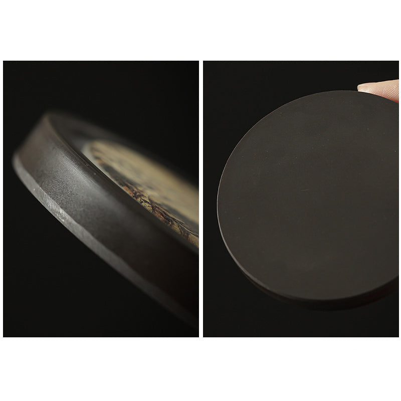 Buddha Stones Plum Blossom Peach Heart Sutra Nespolo Giapponese Magnolia Cachi Ceramic Cup Mat Pad Coaster Kung Fu Tea Mat