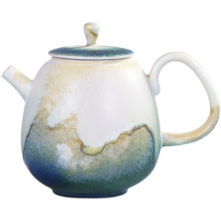 Buddha Stones Verde Beige Cinese Gongfu Tè Ceramica Kung Fu Teiera 230ml - image 7