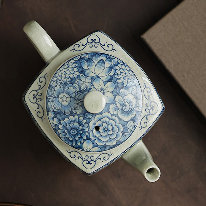 Buddha Stones blu e bianco porcellana cinese Gongfu tè teiera in ceramica Kung Fu tazza filtro per il tè contenitore