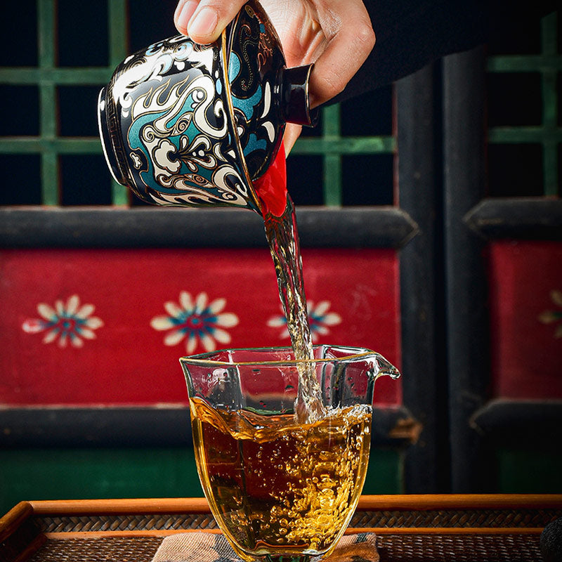 Buddha Stones Maschera dell'Opera di Pechino Modello Ceramica Gaiwan Sancai Tazza da Tè Kung Fu Tazza da Tè e Piattino con Coperchio Teiera