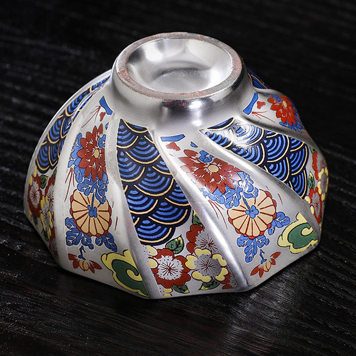 Buddha Stones Fiori di crisantemo Tazza da tè in ceramica Tazza da tè Kung Fu