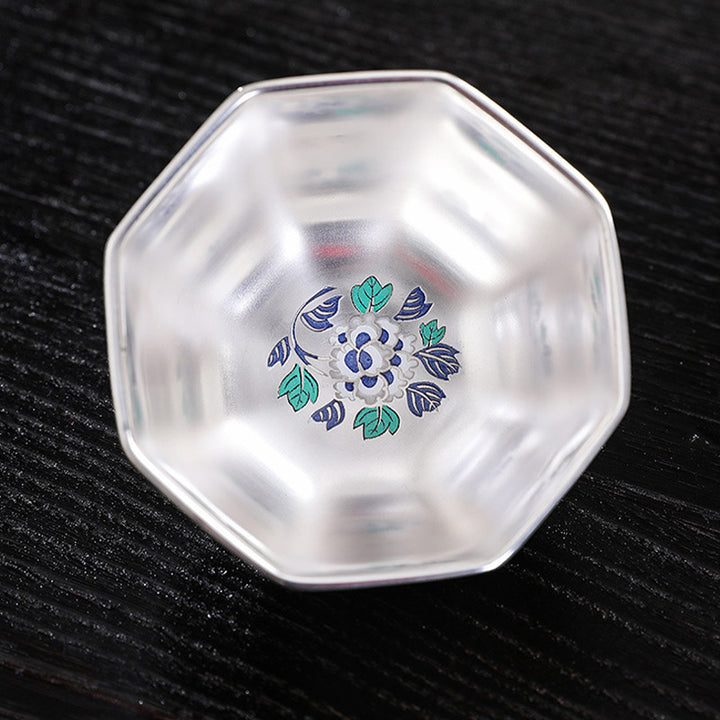 Buddha Stones Fiori di crisantemo Tazza da tè in ceramica Tazza da tè Kung Fu