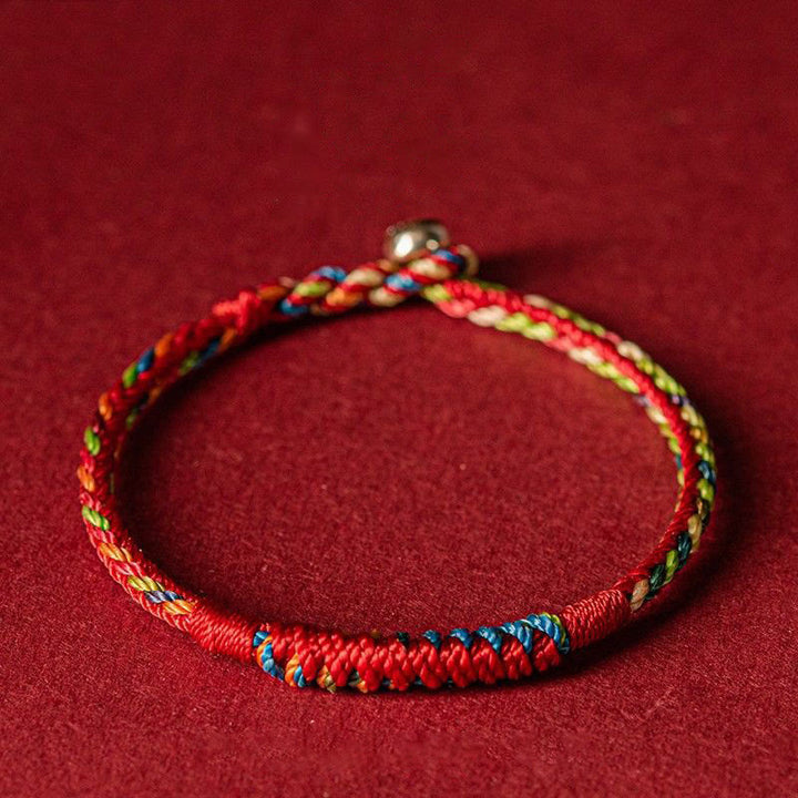 Braccialetto di protezione in filo di cinque colori fatto a mano Buddha Stones