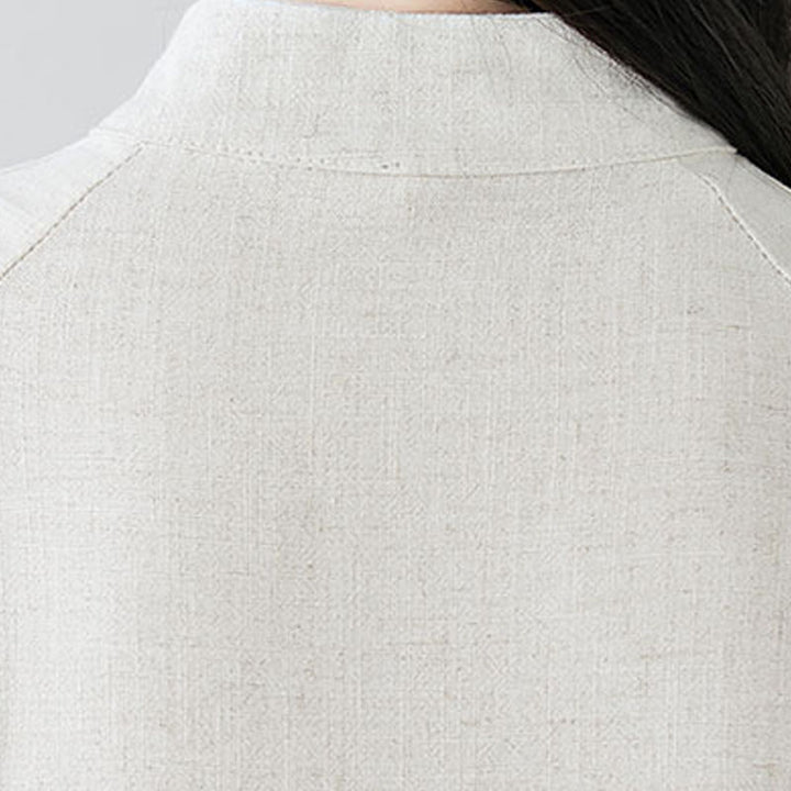 Completo da donna con 2 pezzi di abbigliamento Zen Tai Chi e pantaloni con design a rana cinese e Buddha Stones meditazione (top e pantaloni). - image 8