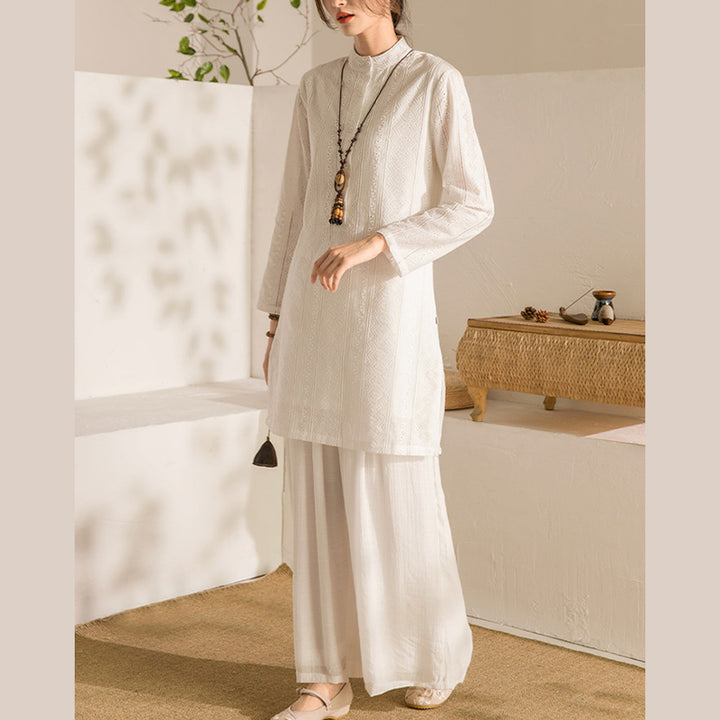 Buddha Stones 2 pezzi manica lunga abbigliamento yoga abbigliamento meditazione top pantaloni set da donna - image 3