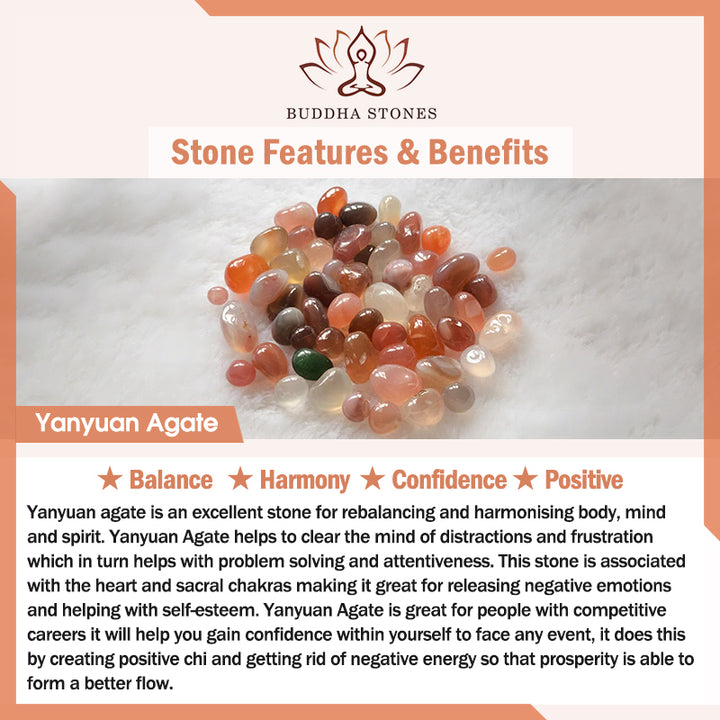 Buddha Stones placcate in oro rame naturale agata Yanyuan perla collana pendente braccialetto orecchini set positivo