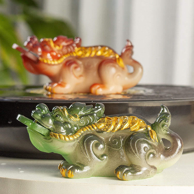 Buddha Stones che cambiano colore Piccole monete di rame PiXiu Resina Tè Animale domestico Ricchezza Casa Figurina Decorazione - image 0