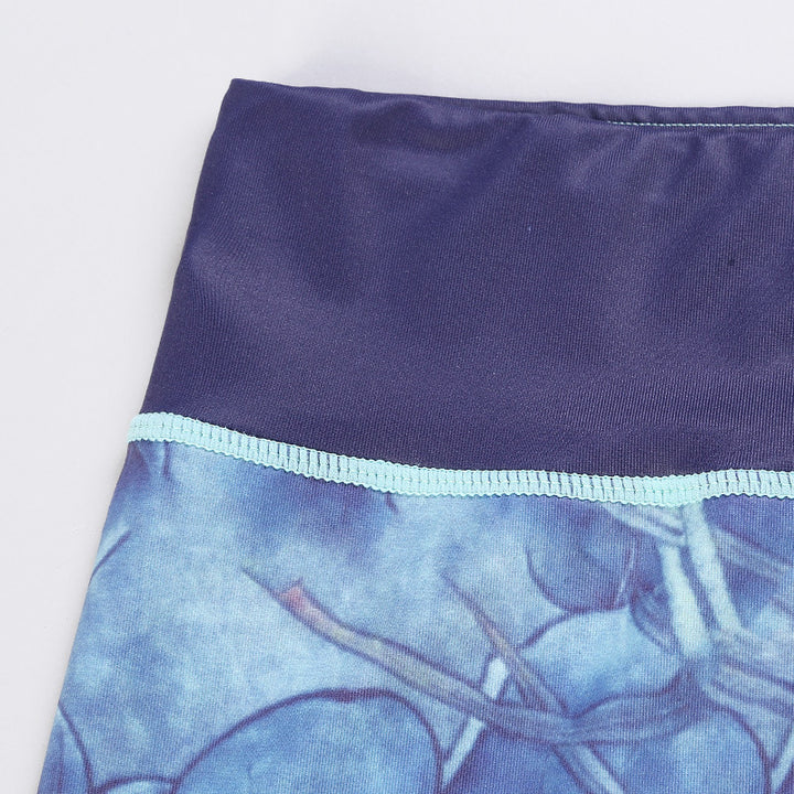Pantaloni da yoga sportivi da donna con stampa di fiori di loto Buddha Stones