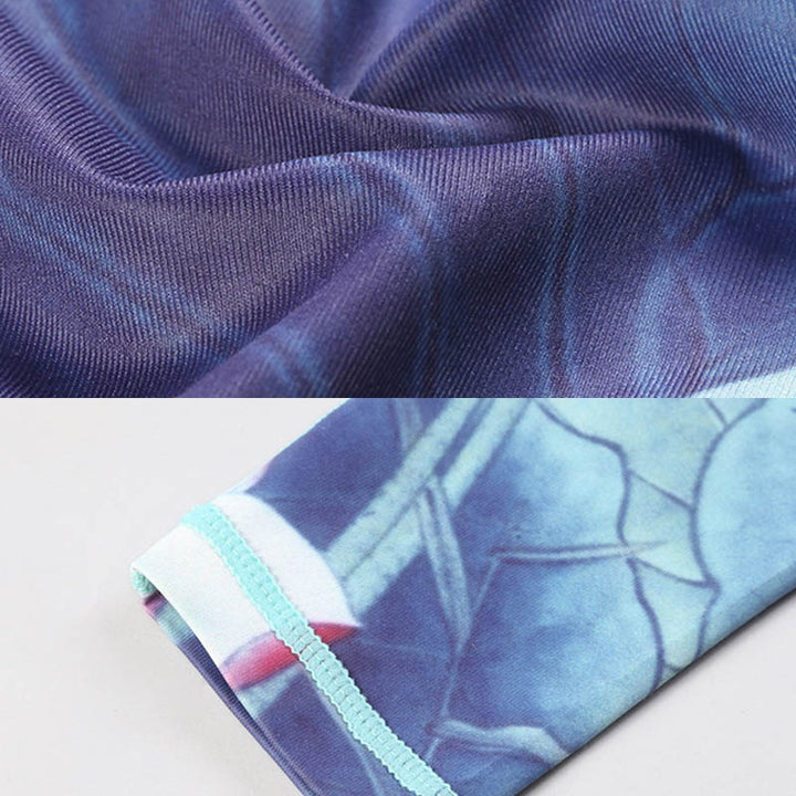 Pantaloni da yoga sportivi da donna con stampa di fiori di loto Buddha Stones