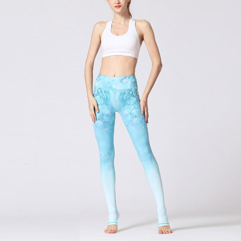 Pantaloni da yoga sportivi da donna con stampa floreale di loto Buddha Stones, leggings per fitness e yoga. - image 14
