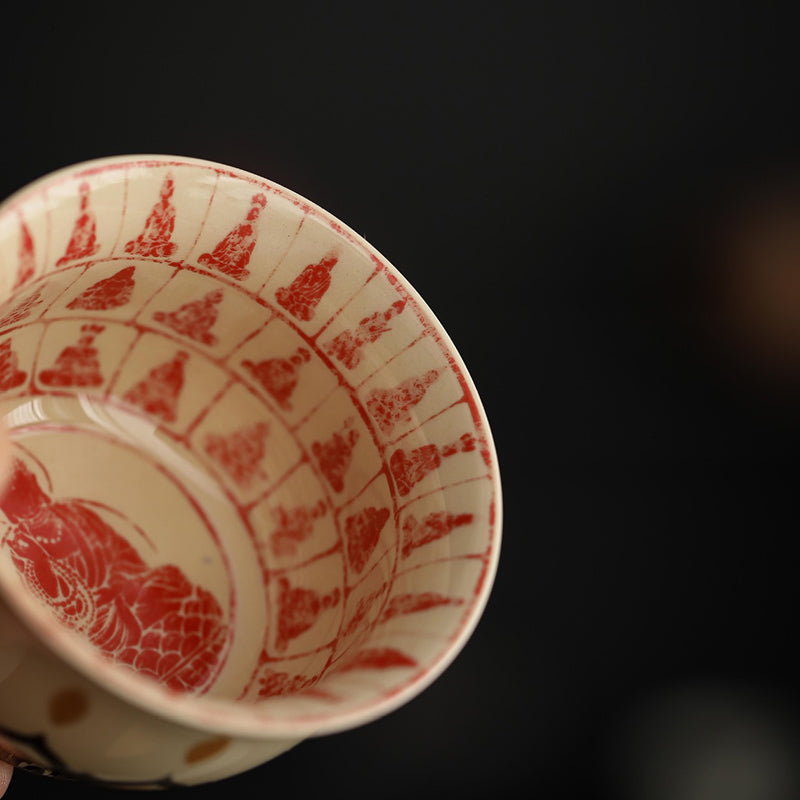 Buddha Stones Dunhuang Color Thousand Buddhas Tazza da tè Kung Fu Tazza da tè 100ml