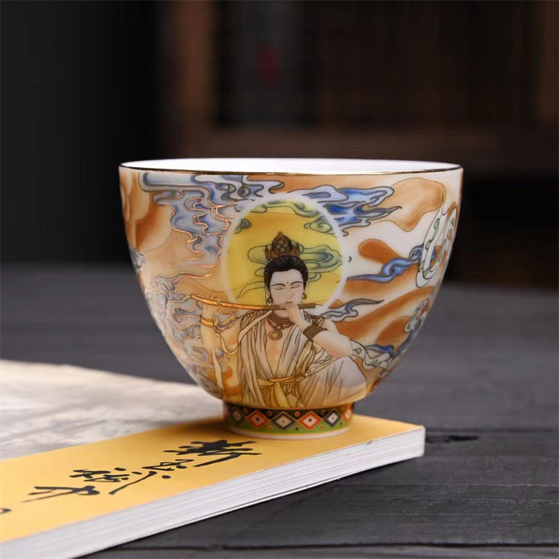 Tazza da tè Kung Fu Buddha Stones Dunhuang Color Flying Apsaras