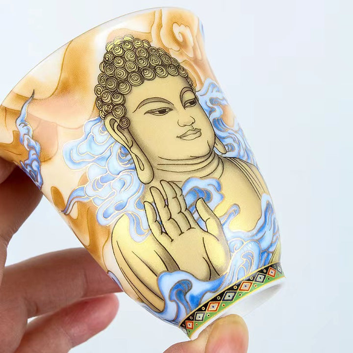 Tazza da tè Kung Fu Buddha Stones Dunhuang Color Flying Apsaras