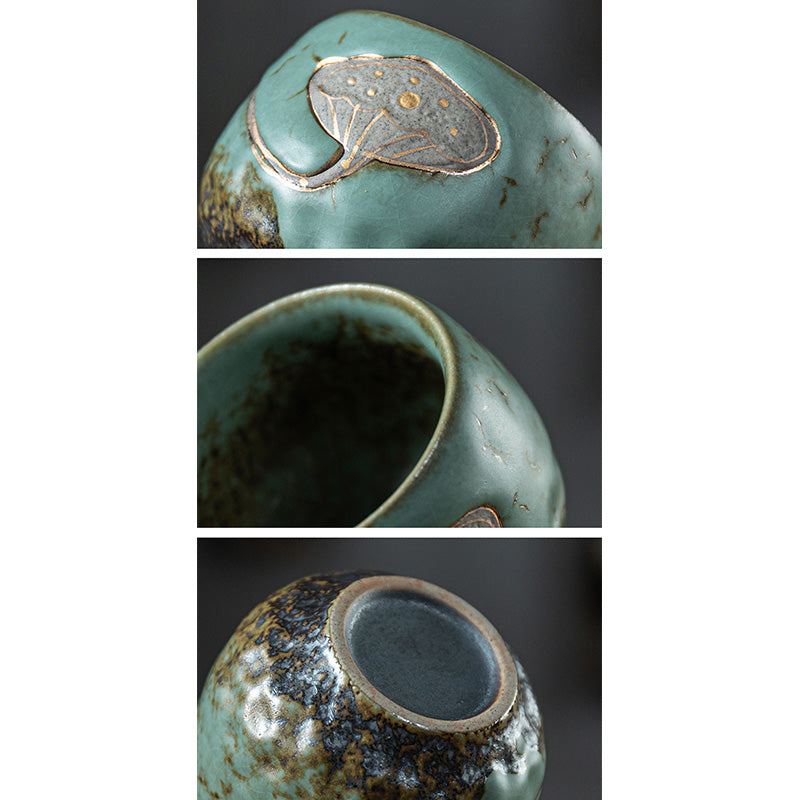Tazza da tè incisa con baccello di loto Buddha Stones, tazza da tè Kung Fu - image 8
