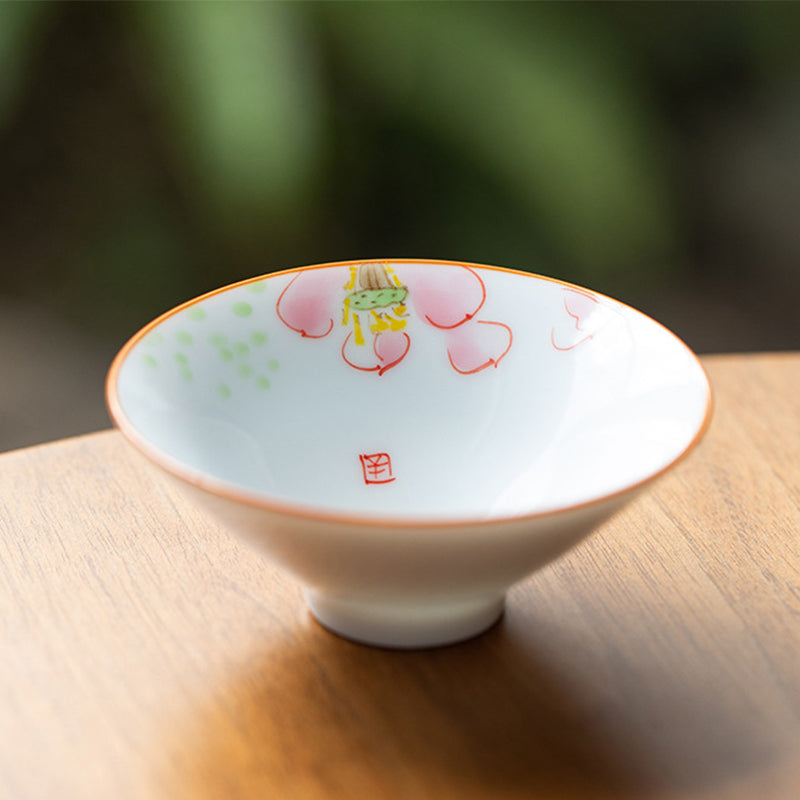 Buddha Stones Mandala Fiore Koi Pesce Loto Uccello Cachi Tazza da tè Kung Fu Tazza da tè 50ml