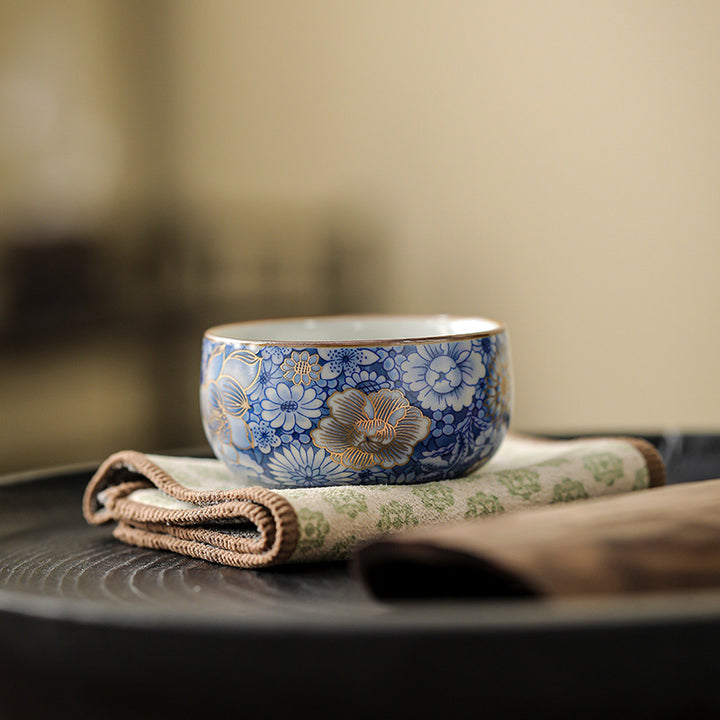 Buddha Stones Loto Crisantemo Fiore di Prugna Tazza da Tè Kung Fu Tazza da Tè Teiera