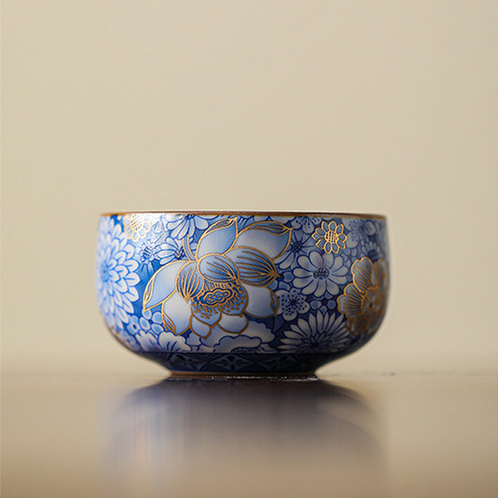 Buddha Stones Loto Crisantemo Fiore di Prugna Tazza da Tè Kung Fu Tazza da Tè Teiera