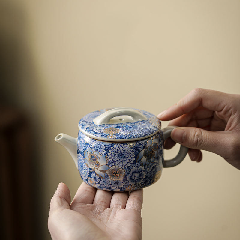 Buddha Stones Loto Crisantemo Fiore di Prugna Tazza da Tè Kung Fu Tazza da Tè Teiera