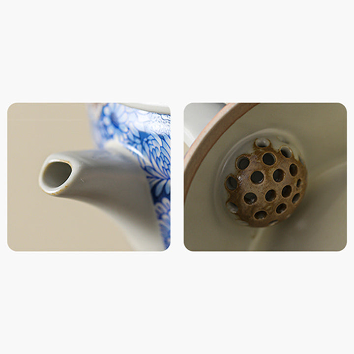 Buddha Stones Loto Crisantemo Fiore di Prugna Tazza da Tè Kung Fu Tazza da Tè Teiera