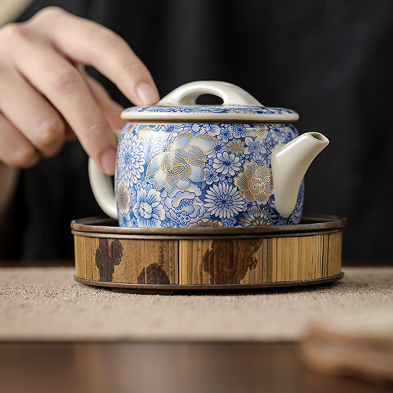 Buddha Stones Loto Crisantemo Fiore di Prugna Tazza da Tè Kung Fu Tazza da Tè Teiera