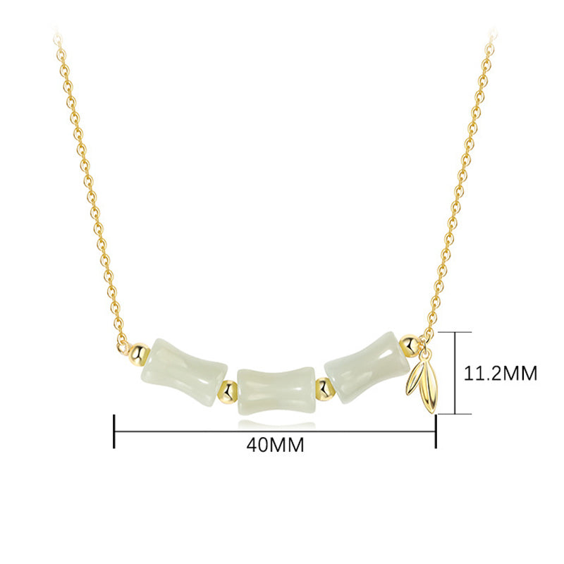 Buddha Stones in argento sterling 925 con giada Hetian, bambù, carattere Fu, prosperità, braccialetto - image 9