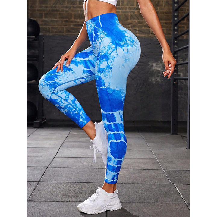 Pantaloni da yoga con stampa tie-dye e pietre Buddha Stones , sportivi, fitness, yoga, leggings a vita alta, pantaloni da yoga da donna - image 10