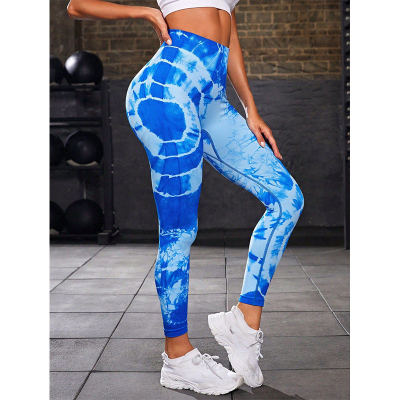 Pantaloni da yoga con stampa tie-dye e pietre Buddha Stones , sportivi, fitness, yoga, leggings a vita alta, pantaloni da yoga da donna - image 11