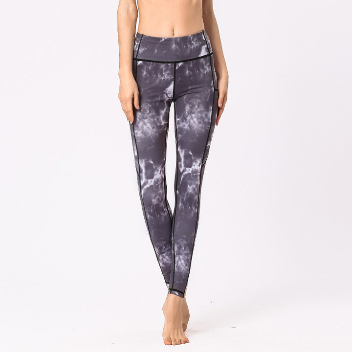 Pantaloni da yoga da donna con stampa colorata Buddha Stones Leggings sportivi da fitness - Nero Bianco - US8-10, UK/AU12-14, EU40-42 (XL) - image 5