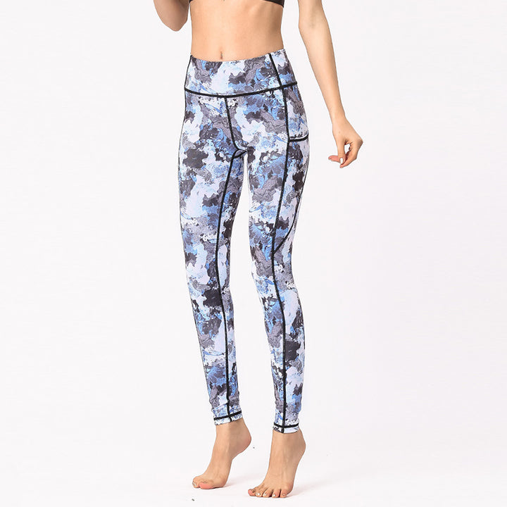 Pantaloni da yoga da donna con stampa colorata Buddha Stones Leggings sportivi da fitness - image 1