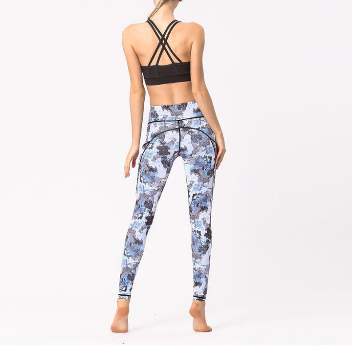 Pantaloni da yoga da donna con stampa colorata Buddha Stones Leggings sportivi da fitness - image 3