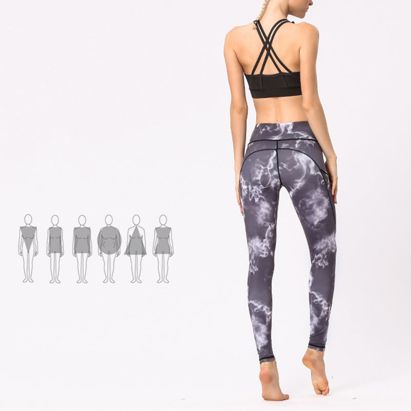 Pantaloni da yoga da donna con stampa colorata Buddha Stones Leggings sportivi da fitness - image 10
