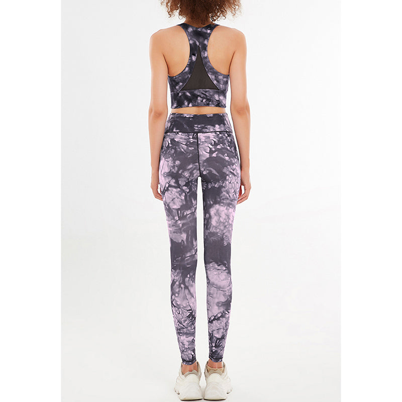 Buddha Stones 2 pezzi fiori floreali stampa crop canotta pantaloni sport palestra abiti fitness yoga donne yoga set - image 7