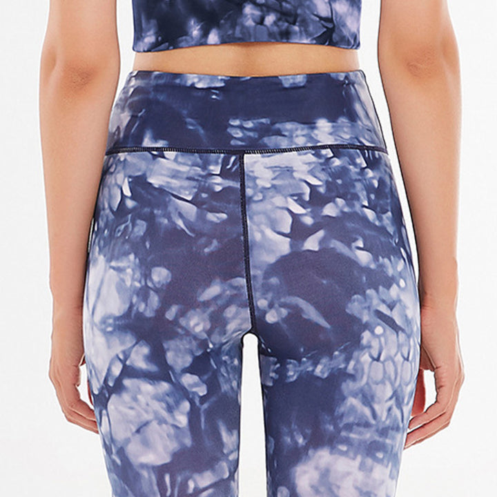 Buddha Stones 2 pezzi fiori floreali stampa crop canotta pantaloni sport palestra abiti fitness yoga donne yoga set - image 13