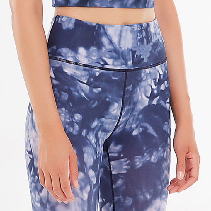 Buddha Stones 2 pezzi fiori floreali stampa crop canotta pantaloni sport palestra abiti fitness yoga donne yoga set - image 12