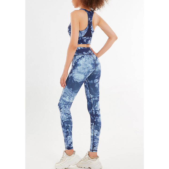 Buddha Stones 2 pezzi fiori floreali stampa crop canotta pantaloni sport palestra abiti fitness yoga donne yoga set - image 9