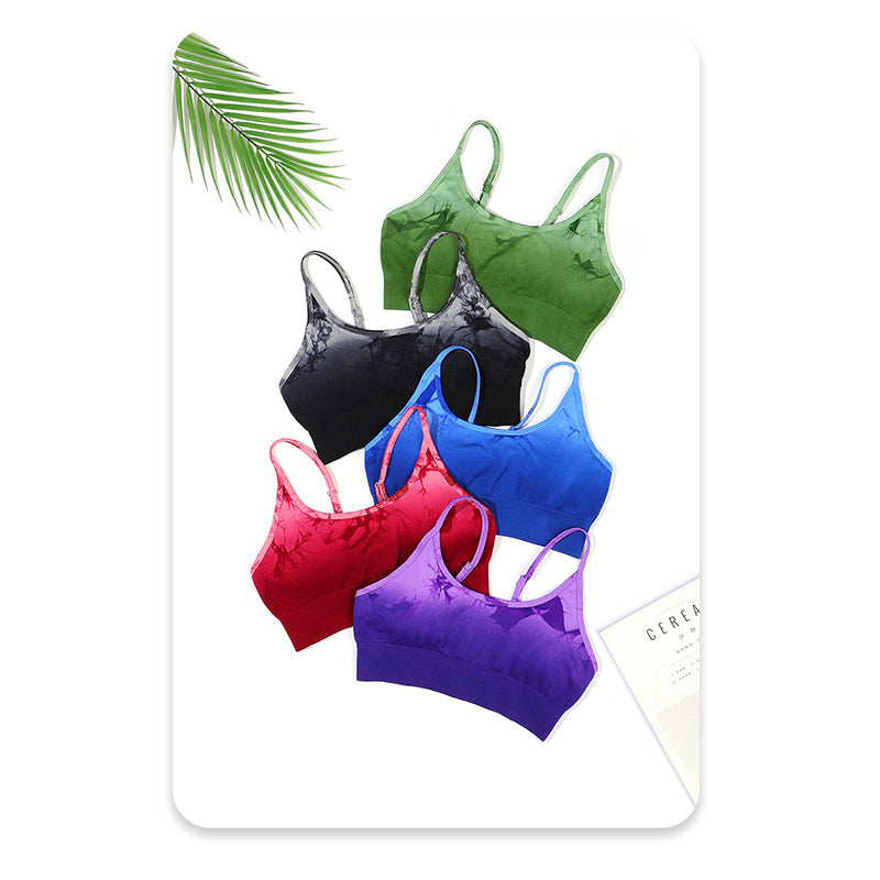 Buddha Stones 2 pezzi semplice tie-dye stampa crop canotta pantaloni a vita alta sport palestra abiti da yoga da donna - image 15