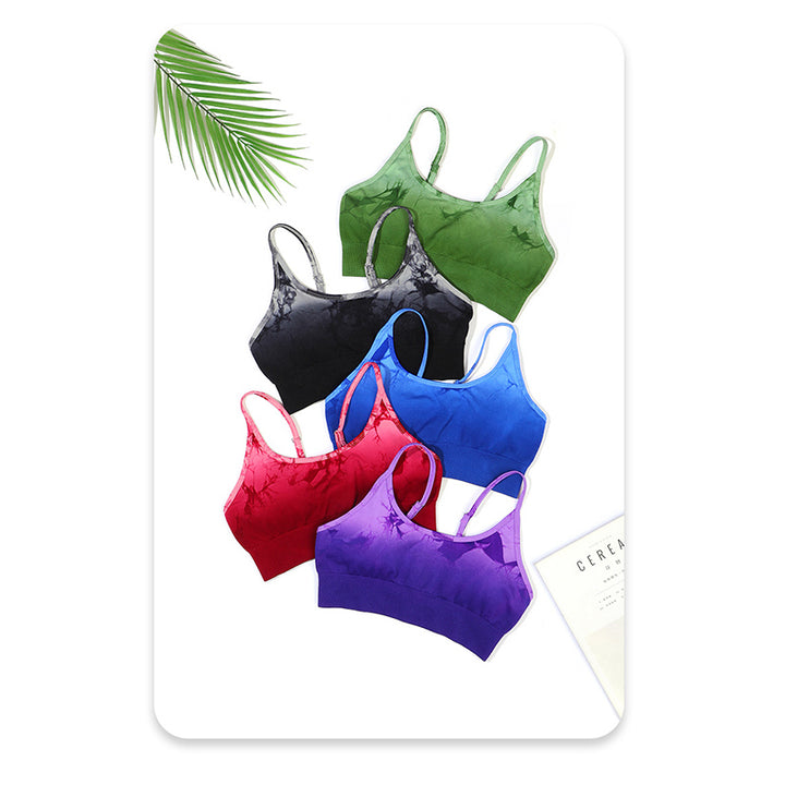 Buddha Stones 2 pezzi semplice tie-dye stampa crop canotta pantaloni a vita alta sport palestra abiti da yoga da donna - image 15