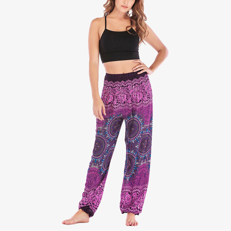 Pantaloni harem larghi Boho Buddha Stones Pantaloni yoga da donna - image 7