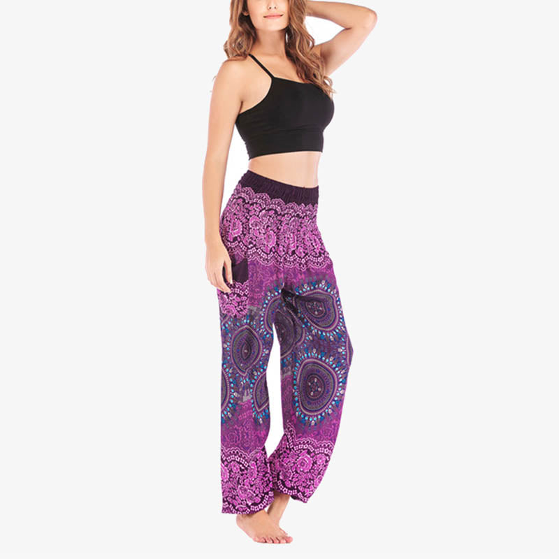 Pantaloni harem larghi Boho Buddha Stones Pantaloni yoga da donna - image 3