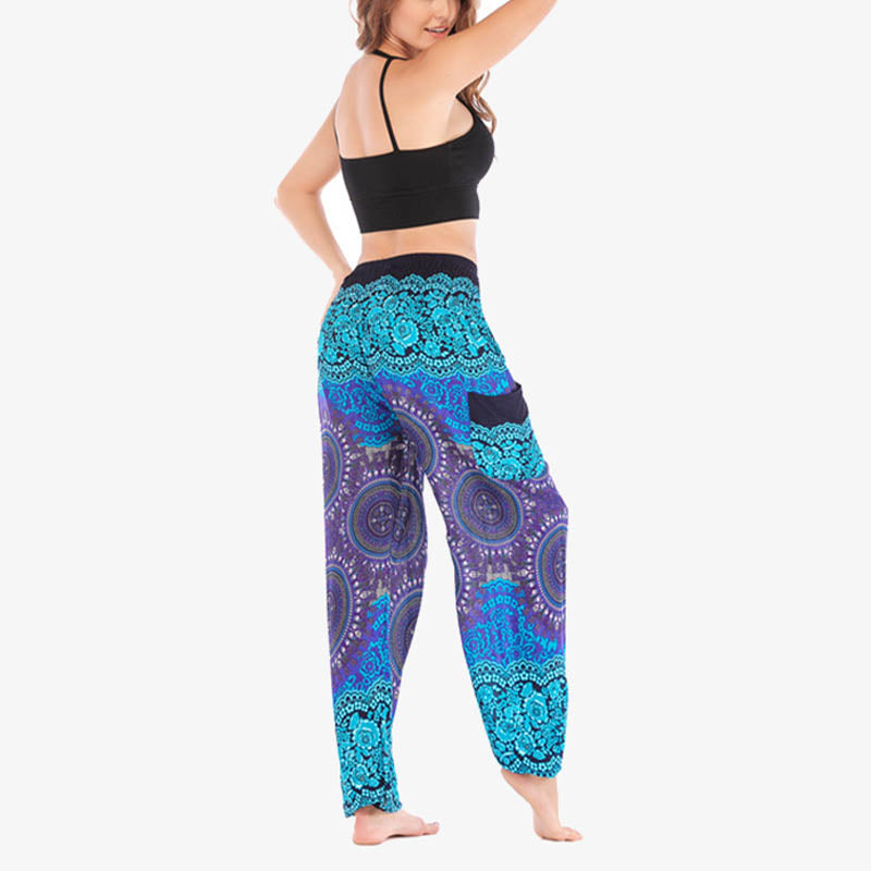 Pantaloni harem larghi Boho Buddha Stones Pantaloni yoga da donna - image 19