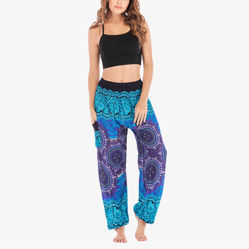 Pantaloni harem larghi Boho Buddha Stones Pantaloni yoga da donna - image 15