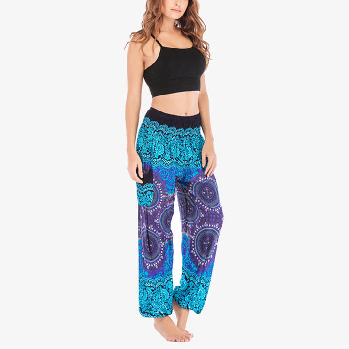 Pantaloni harem larghi Boho Buddha Stones Pantaloni yoga da donna - image 17