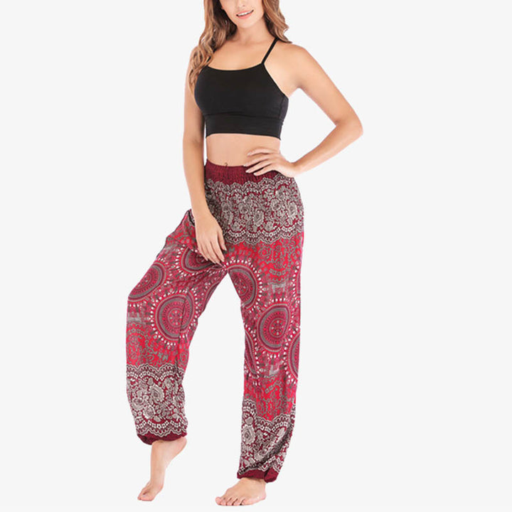Pantaloni harem larghi Boho Buddha Stones Pantaloni yoga da donna - image 25