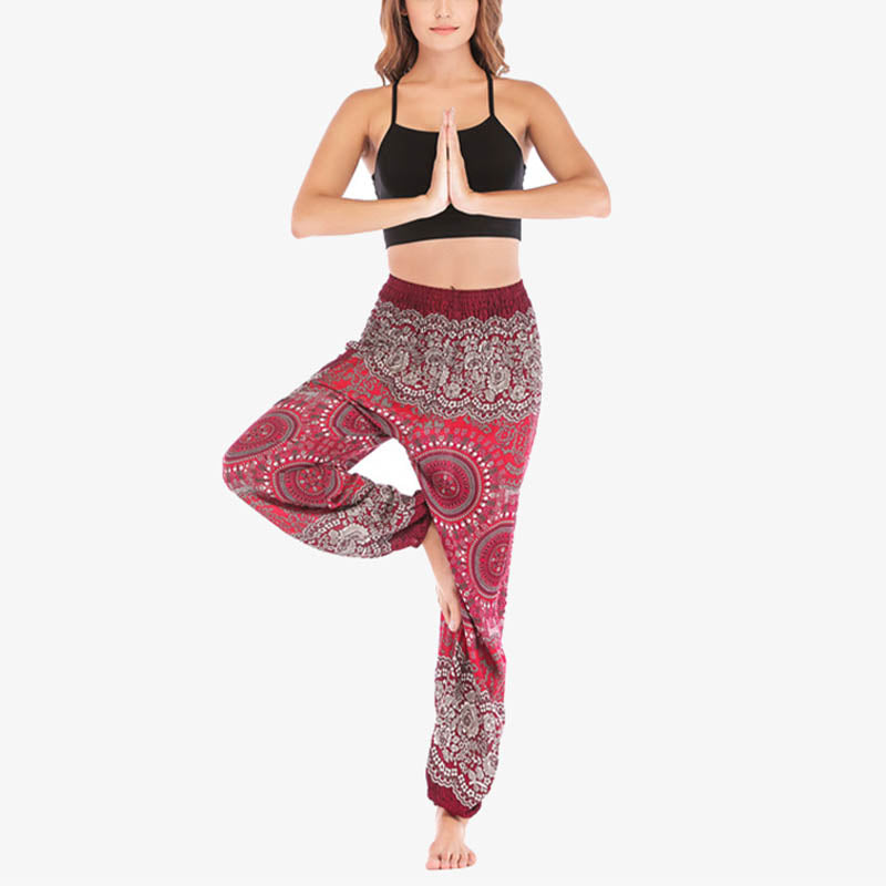 Pantaloni harem larghi Boho Buddha Stones Pantaloni yoga da donna - image 25
