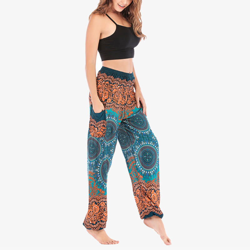 Pantaloni harem larghi Boho Buddha Stones Pantaloni yoga da donna - image 39