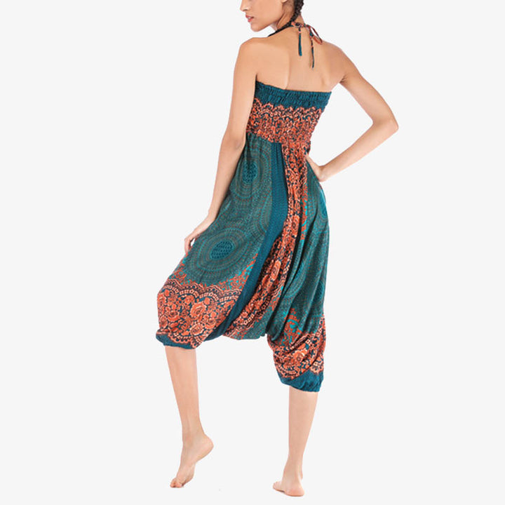 Pantaloni harem larghi con motivo geometrico rotondo Buddha Stones, due stili, tuta, pantaloni da yoga da donna a vita alta - image 27